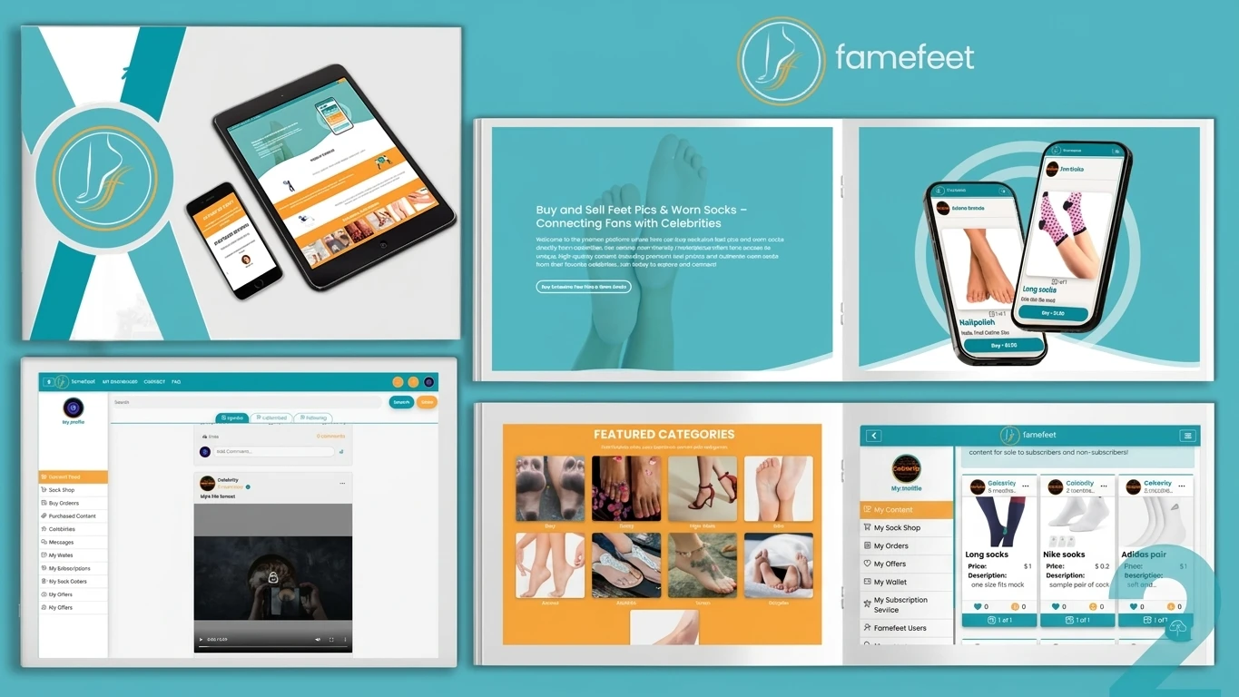 FameFeet desktop interface designed by TecXra